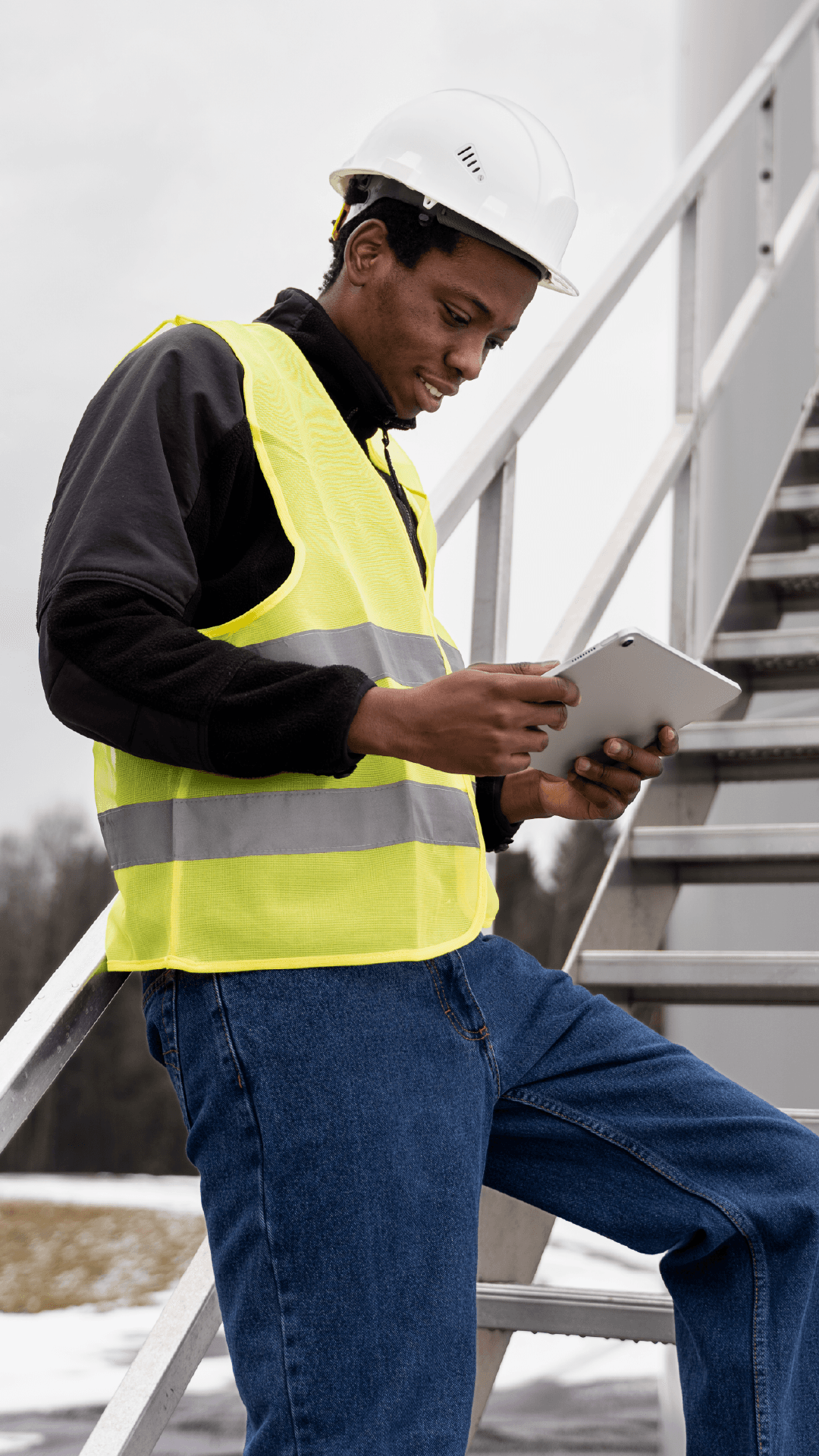 ERUS worker assisting a client